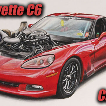 Cleetus McFarland’s CORVETTE C6 – RUBY | Realistic Car Drawing