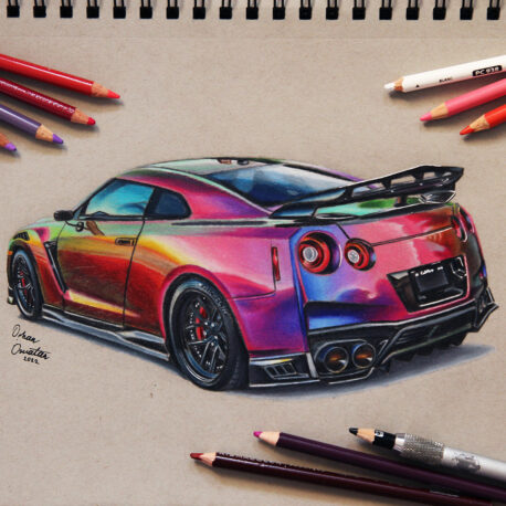 nissan gtr r35 drawing